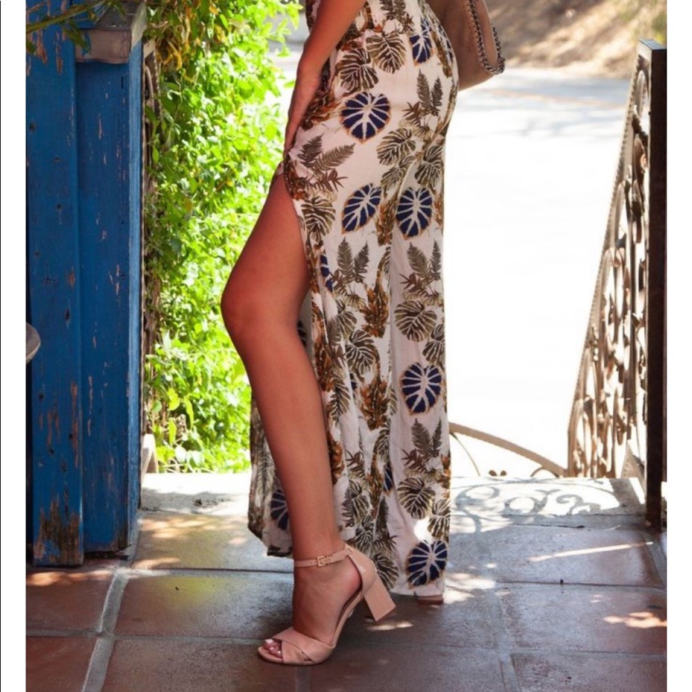 REWASH Smocked Wrapped Wide Leg Bottoms